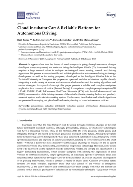 A Reliable Platform for Autonomous Driving