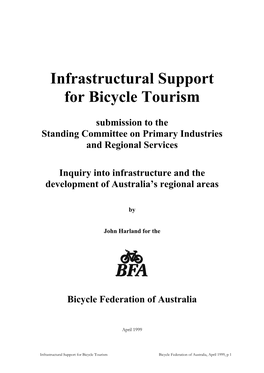 Infrastructural Support for Bicycle Tourism