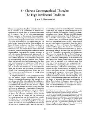 8 · Chinese Cosmographical Thought: the High Intellectual Tradition