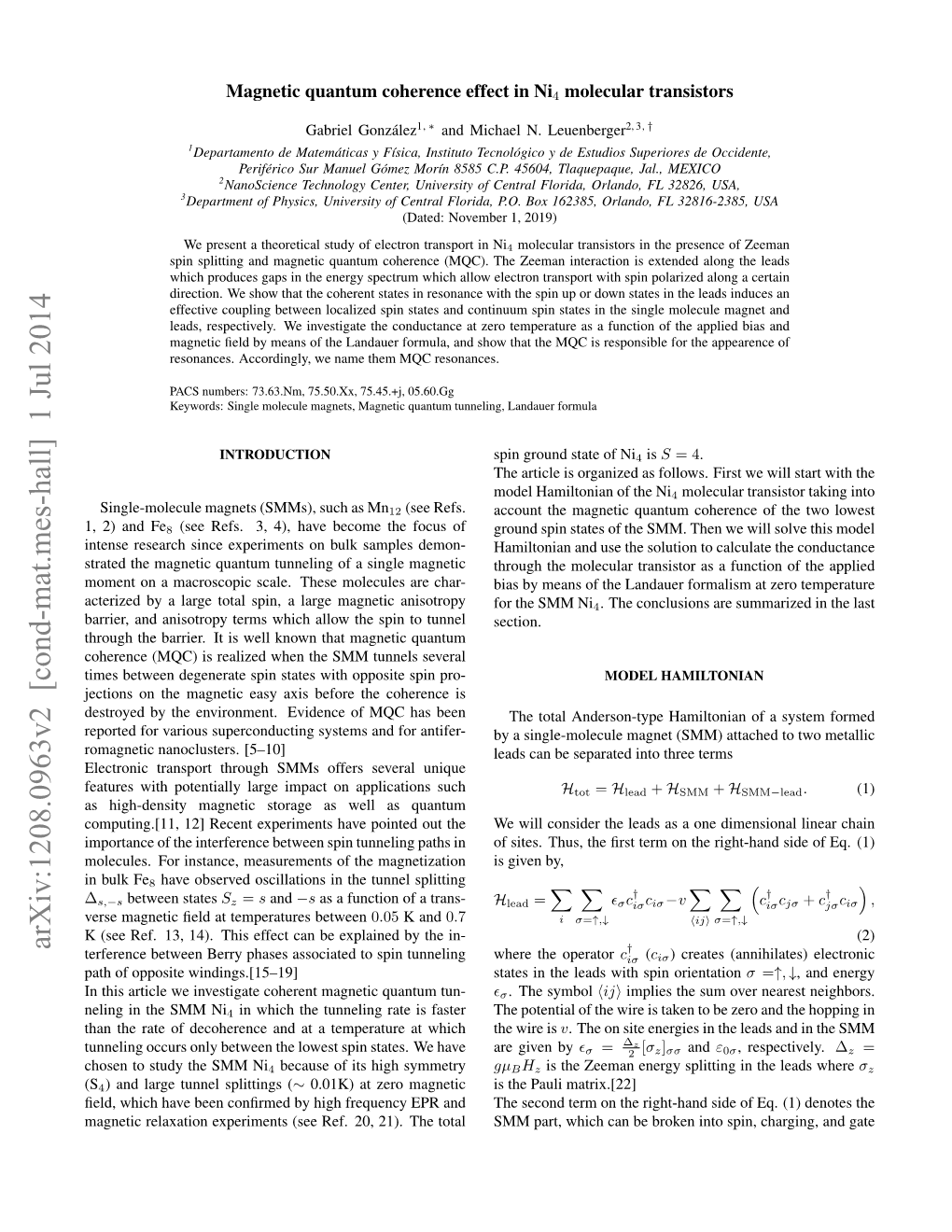 Magnetic Quantum Coherence Effect in Ni4 Molecular Transistors