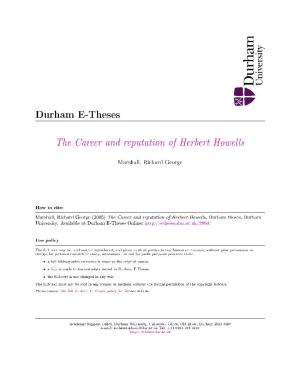 The Career and Reputation of Herbert Howells