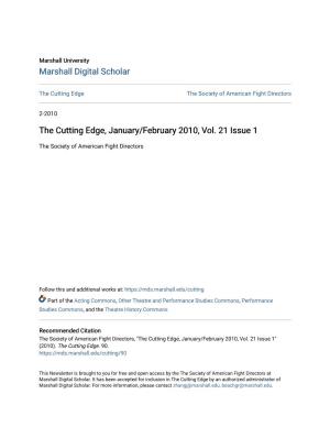 The Cutting Edge, January/February 2010, Vol. 21 Issue 1