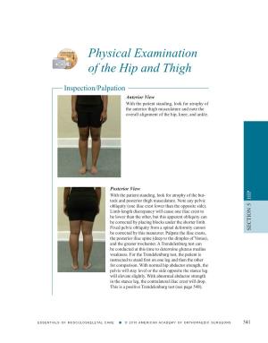 Physical Examination of the Hip and Thigh