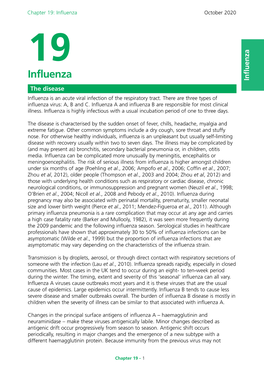 Chapter 19 Influenza