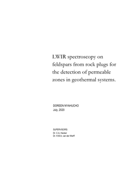 LWIR Spectroscopy on Feldspars from Rock Plugs for the Detection of Permeable Zones in Geothermal Systems