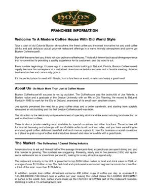 FRANCHISE INFORMATION About Us
