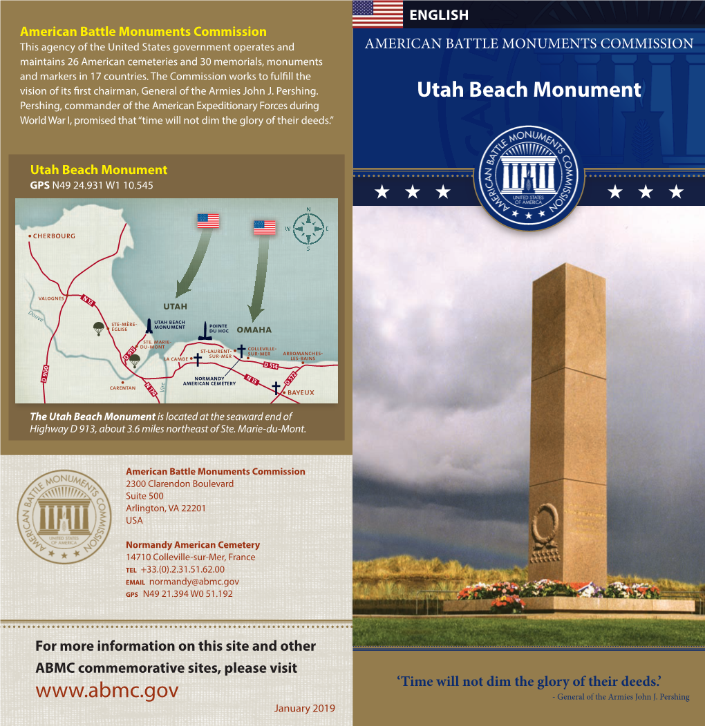 Brochure: Utah Beach Monument