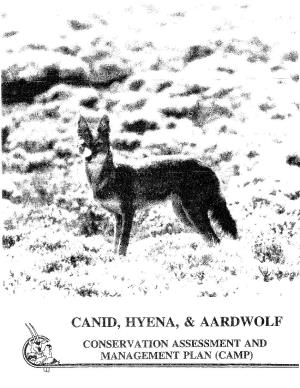 Canid, Hye A, Aardwolf Conservation Assessment and Management Plan (Camp) Canid, Hyena, & Aardwolf
