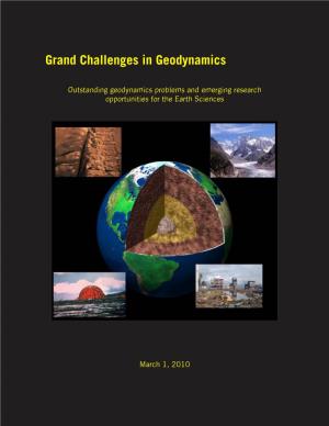 Grand Challenges in Geodynamics