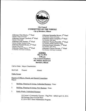 COMMITTEE of the WHOLE Reports