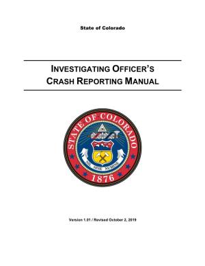 Investigating Officer's Crash Reporting Manual