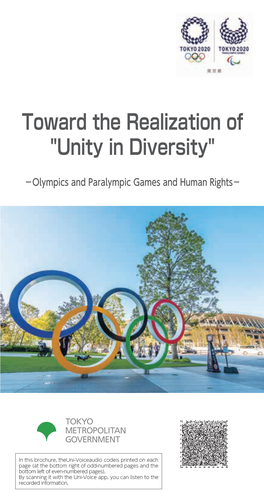 Toward the Realization of "Unity in Diversity" －Olympics and Paralympic Games and Human Rights－