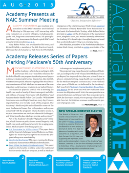 Academy Presents at NAIC Summer Meeting Academy Releases Series