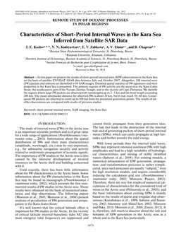 Characteristics of Short Period Internal Waves in the Kara Sea Inferred