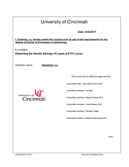 Dissecting the Genetic Etiology of Lupus at ETS1 Locus