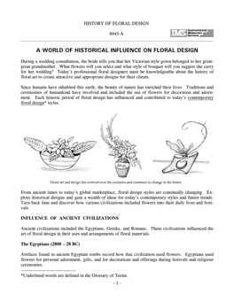 A World of Historical Influence on Floral Design