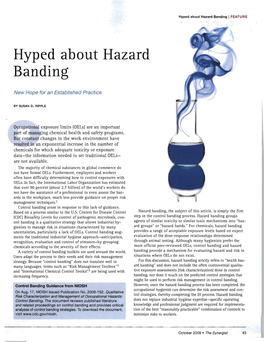 Hyped About Hazard Banding I FEATURE