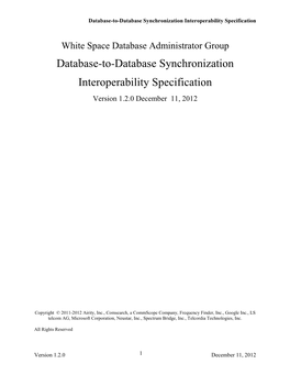 Database Synchronization Guideline