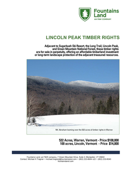 Lincoln Peak Timber Rights