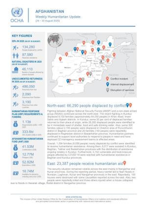 AFGHANISTAN Weekly Humanitarian Update (24 – 30 August 2020)
