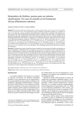 Sistemática De Fitolitos, Pautas Para Un Sistema Clasificatorio. Un Caso En Estudio En La Formación Alvear (Pleistoceno Inferior)