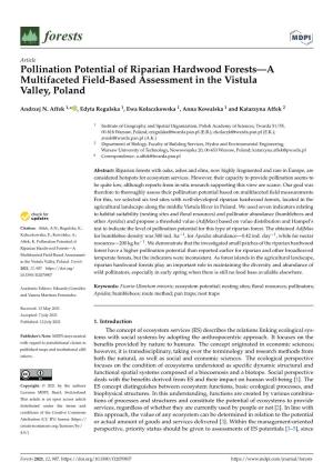 Pollination Potential of Riparian Hardwood Forests—A Multifaceted Field-Based Assessment in the Vistula Valley, Poland