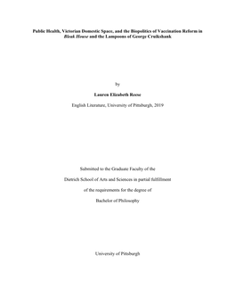 Public Health, Victorian Domestic Space, and the Biopolitics of Vaccination Reform in Bleak House and the Lampoons of George Cruikshank