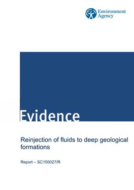 Minimising Risks from Fluid Reinjection to Deep Geological