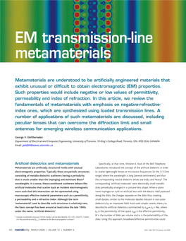 EM Transmission-Line Metamaterials