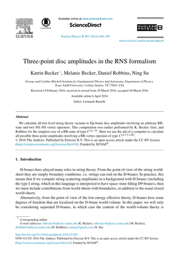 Three-Point Disc Amplitudes in the RNS Formalism