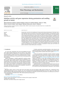 Subtilase Activity and Gene Expression During Germination and Seedling Growth in Barley