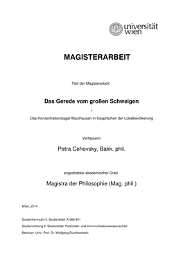 Magisterarbeit