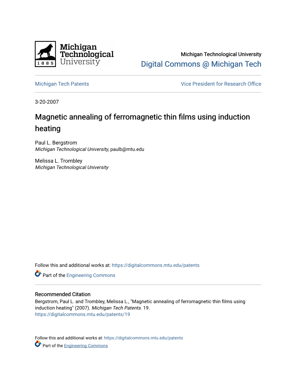 Magnetic Annealing of Ferromagnetic Thin Films Using Induction Heating