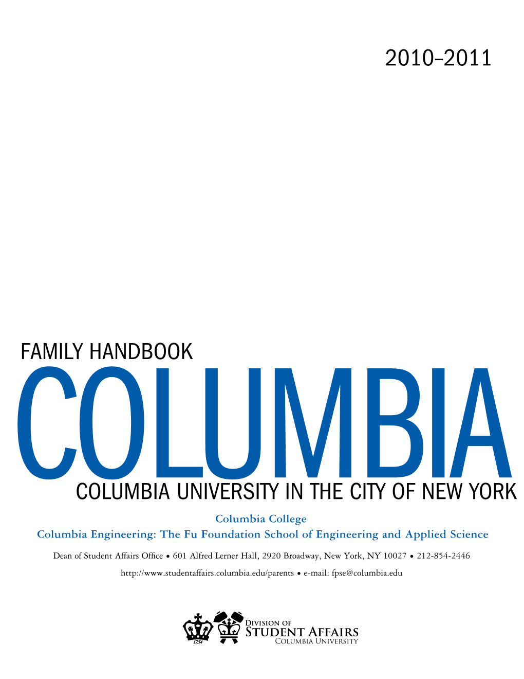 Columbia University Family Handbook 2010