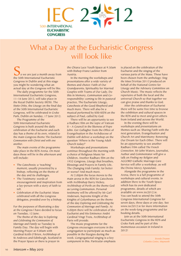 What a Day at the Eucharistic Congress Will Look Like