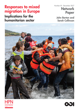 Responses to Mixed Migration in Europe: Implications for the Humanitarian Sector