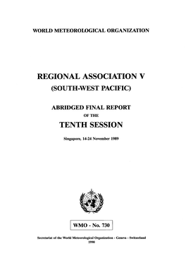 Regional Association V Tenth Session