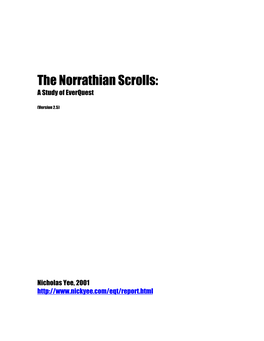 The Norrathian Scrolls: a Study of Everquest