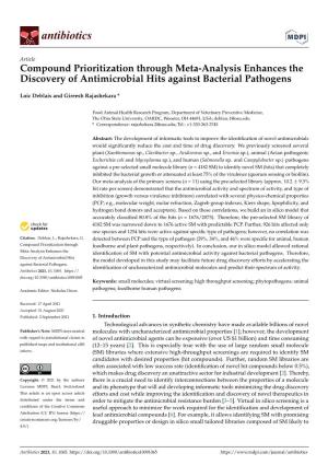 Compound Prioritization Through Meta-Analysis Enhances the Discovery of Antimicrobial Hits Against Bacterial Pathogens