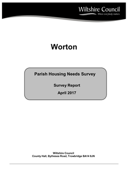 Worton Parish Survey Report