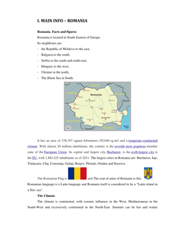 I. Main Info – Romania Romania
