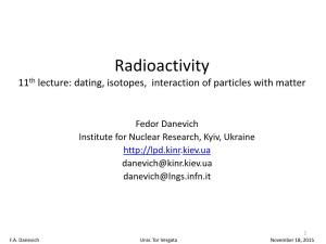 Radioactivity 6Th Lecture: Neutrino Mass