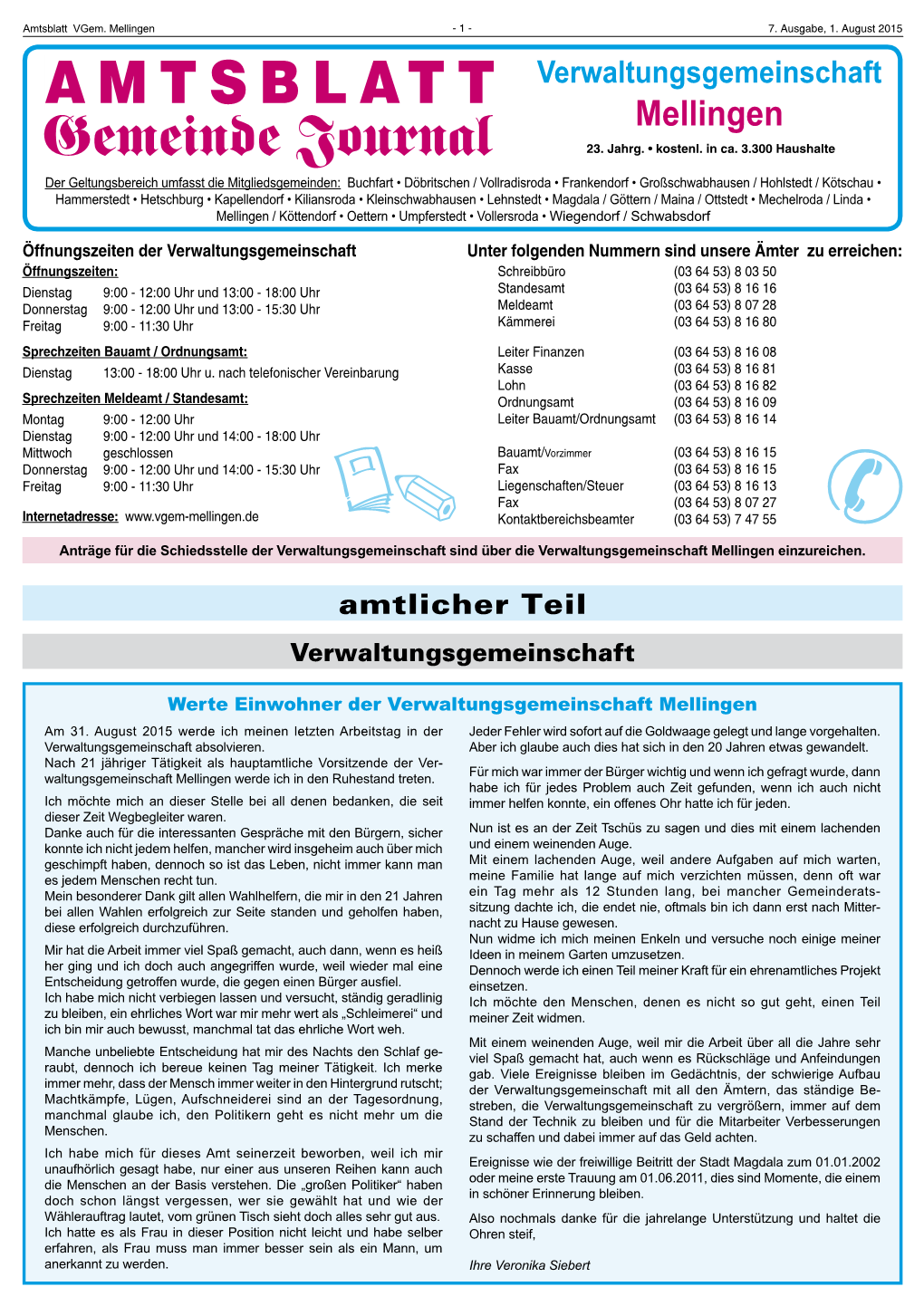 Amtsblatt Vgem