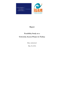 Report Feasibility Study on a University Access Project in Turkey