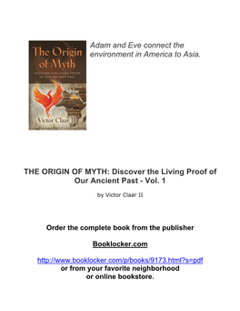 THE ORIGIN of MYTH: Discover the Living Proof of Our Ancient Past - Vol