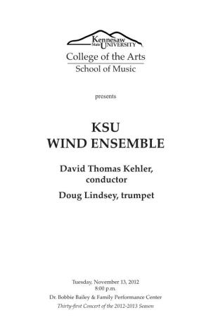 KSU Wind Ensemble Featuring Doug Lindsey, Trumpet