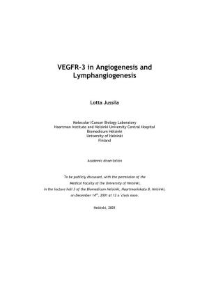VEGFR-3 in Angiogenesis and Lymphangiogenesis