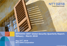 NTTDATA-CERT Global Security Quarterly Report: January - March 2018