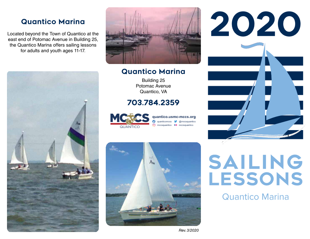 Sailing Lessons for Adults and Youth Ages 11-17