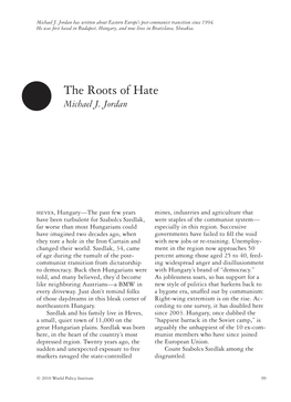 The Roots of Hate Michael J